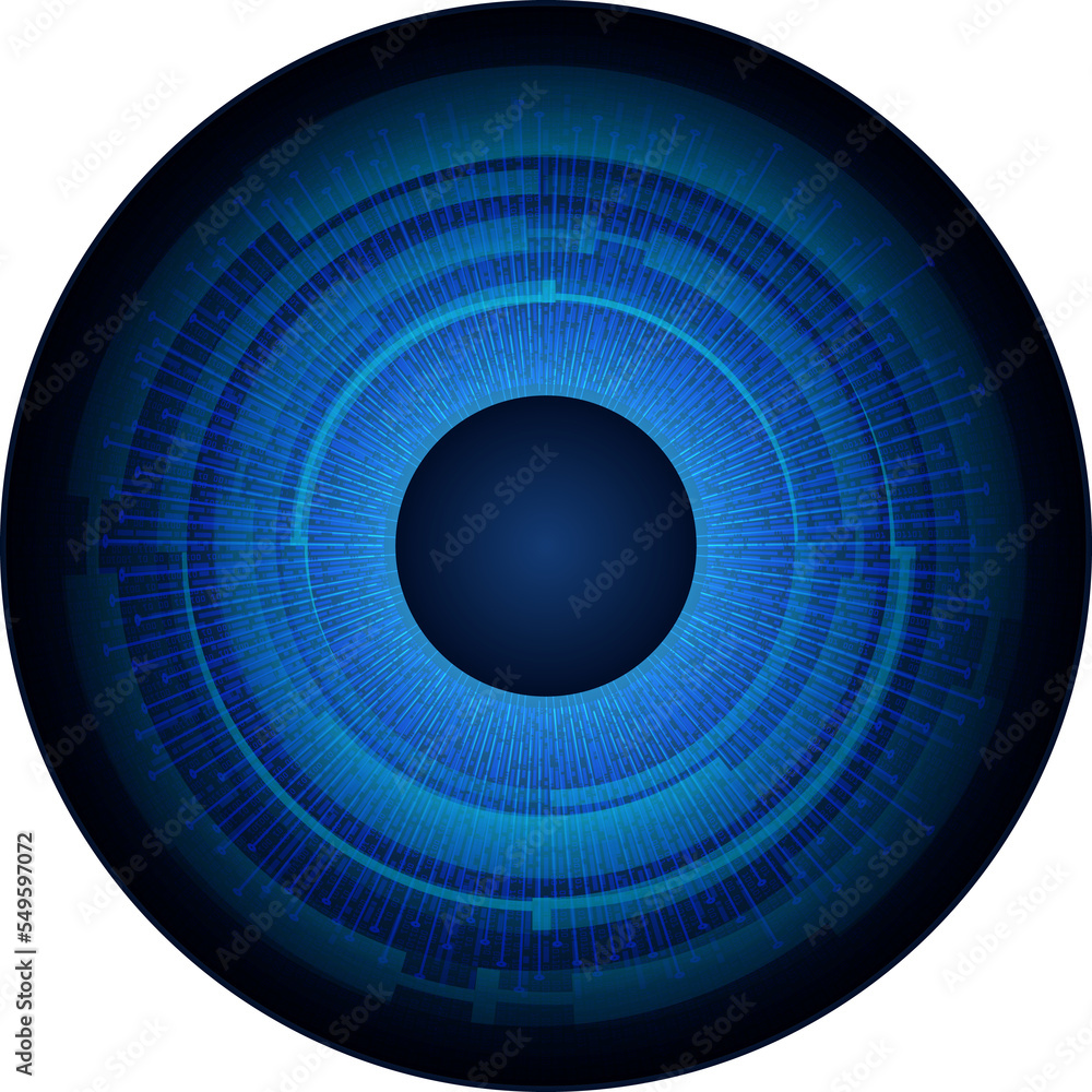 eye cyber circuit future technology concept eye cyber circuit future technology concept
