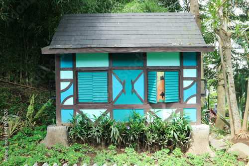 miniature of Stilt house (Rumah panggung), The stilt house is a traditional house of the Sundanese tribe in Indonesia, nowadays it is very rare and almost no one inhabits the house photo