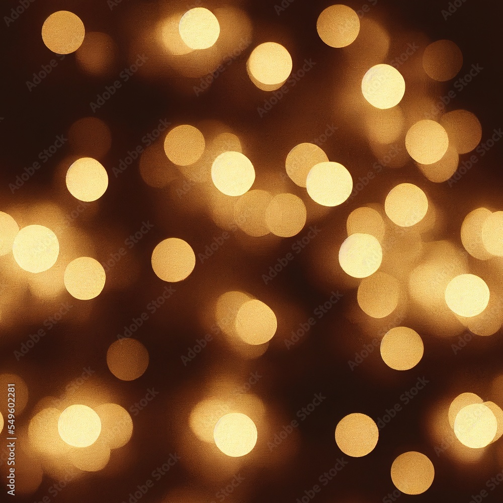 Obraz premium golden christmas lights bokeh seamless pattern texture background