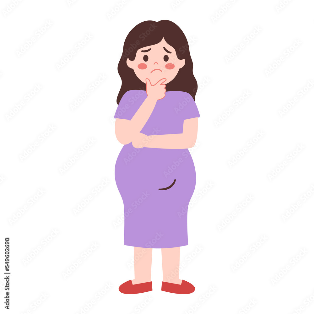 Confused pregnant woman Confused pregnant woman