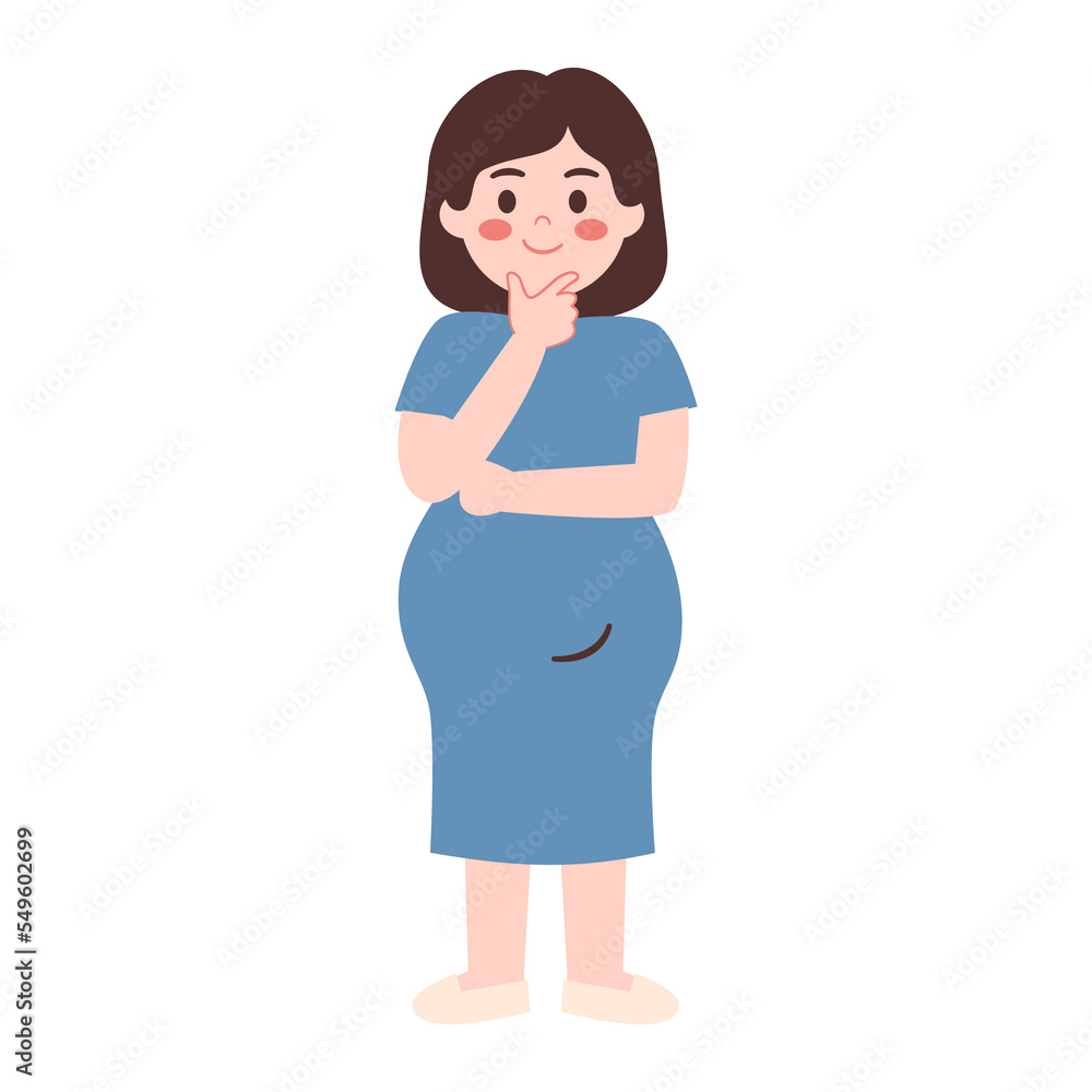 Pregnant woman Thinking Pregnant woman Thinking