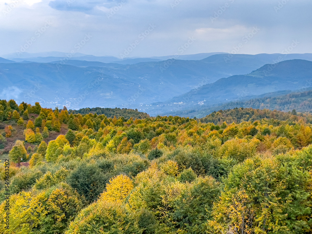 autumn and nature landscapes in the high mountains of the black sea