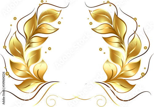 golden laurel wreath