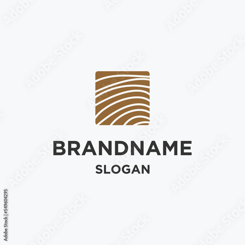 Wood logo icon design template