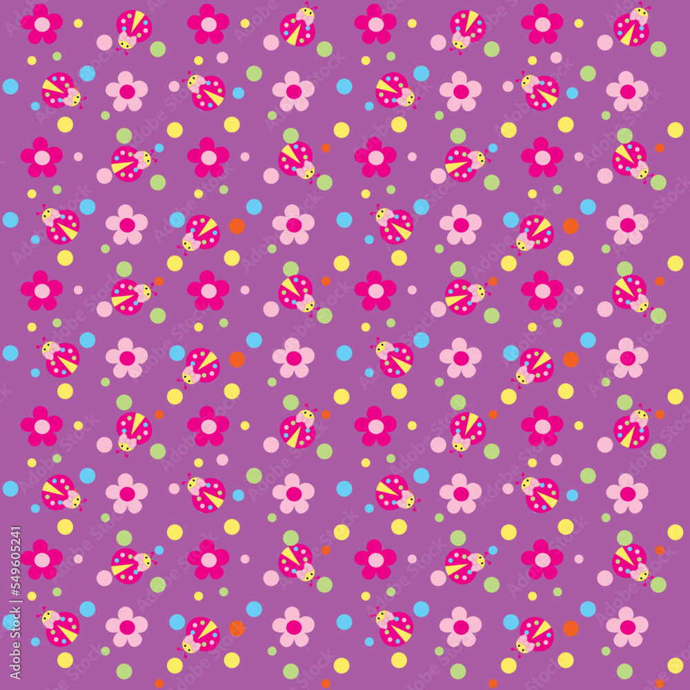 vector seamless pretty flower