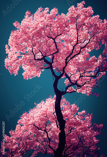 Sakura tree  Close picture. Natural background