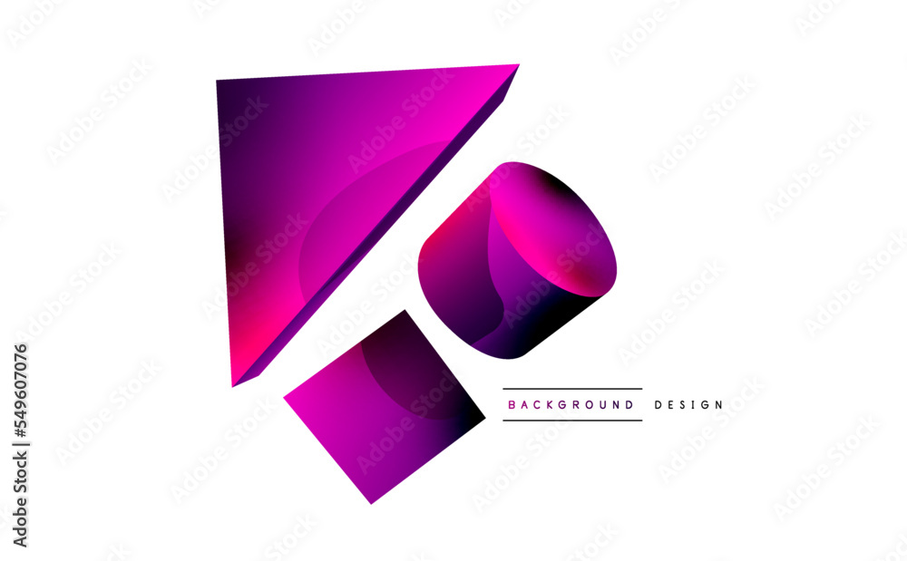 3d vector minimalist geometric abstract background. Triangle, cylinder, pyramid basic shape composition. Trendy techno business template for wallpaper, banner, background or landing 3d vector minimalist geometric abstract background. Triangle, cylinder, pyramid basic shape composition. Trendy techno business template for wallpaper, banner, background or landing