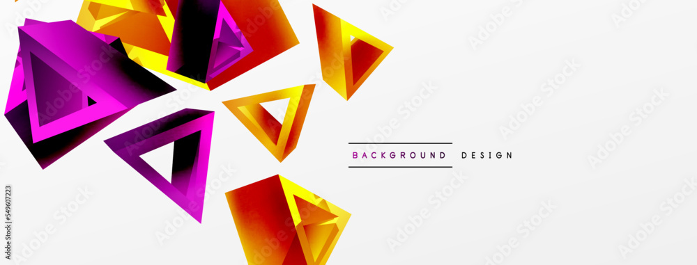 3d triangle abstract background. Basic shape technology or business concept composition. Trendy techno business template for wallpaper, banner, background or landing 3d triangle abstract background. Basic shape technology or business concept composition. Trendy techno business template for wallpaper, banner, background or landing