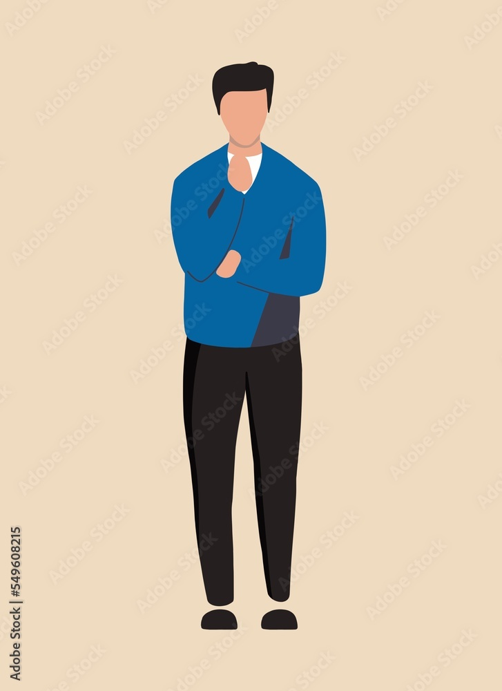 Drawing Of A Man Standing And Thinking Drawing Of A Man Standing And Thinking