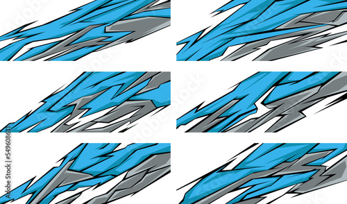 Side body graphic sticker. Abstract racing design concept. Car decal wrap design for motorcycle, boat, truck, car, boat and more. Vector eps 10.