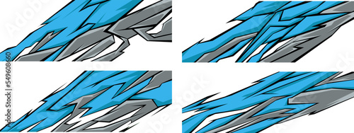 Side body graphic sticker. Abstract racing design concept. Car decal wrap design for motorcycle, boat, truck, car, boat and more. Vector eps 10.