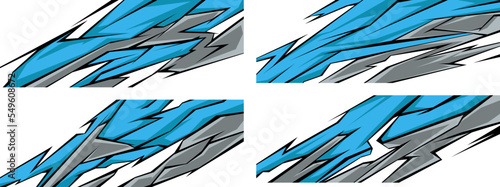 Side body graphic sticker. Abstract racing design concept. Car decal wrap design for motorcycle, boat, truck, car, boat and more. Vector eps 10.