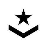 Military rank icon symbol design templates