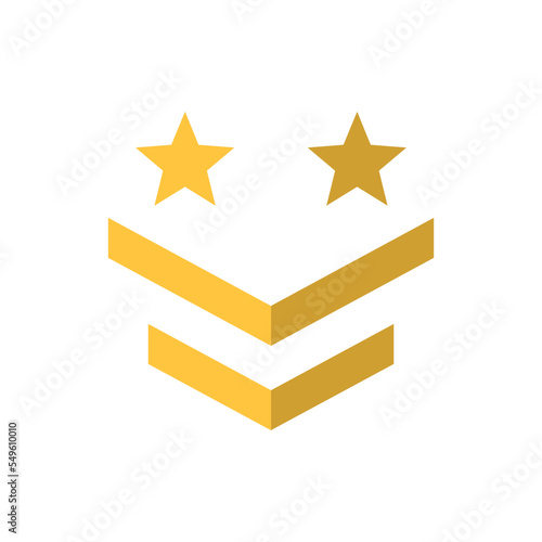 Military rank icon symbol design templates