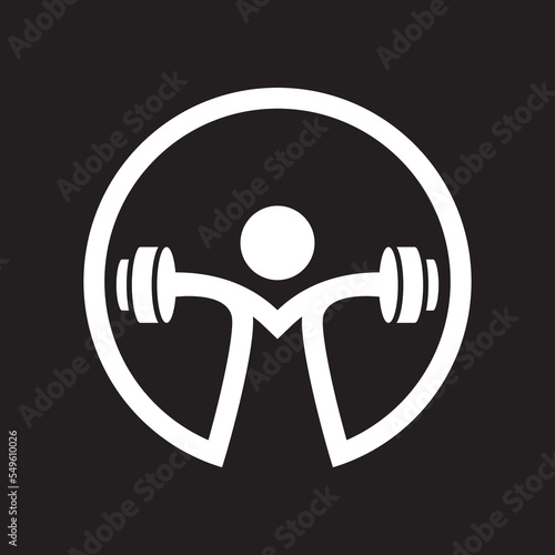 Fitness logo template vector icon  photo