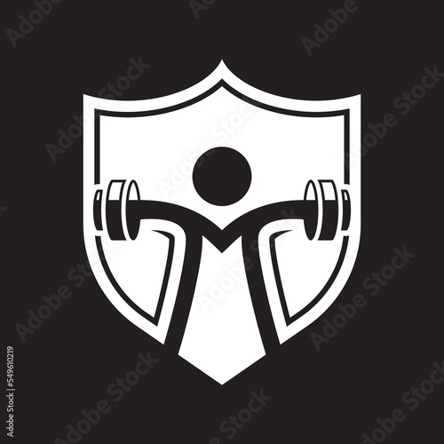 Fitness logo template vector icon  photo