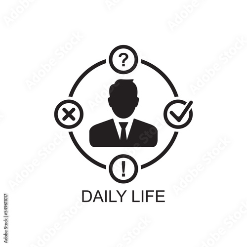 daily life icon , schedule icon