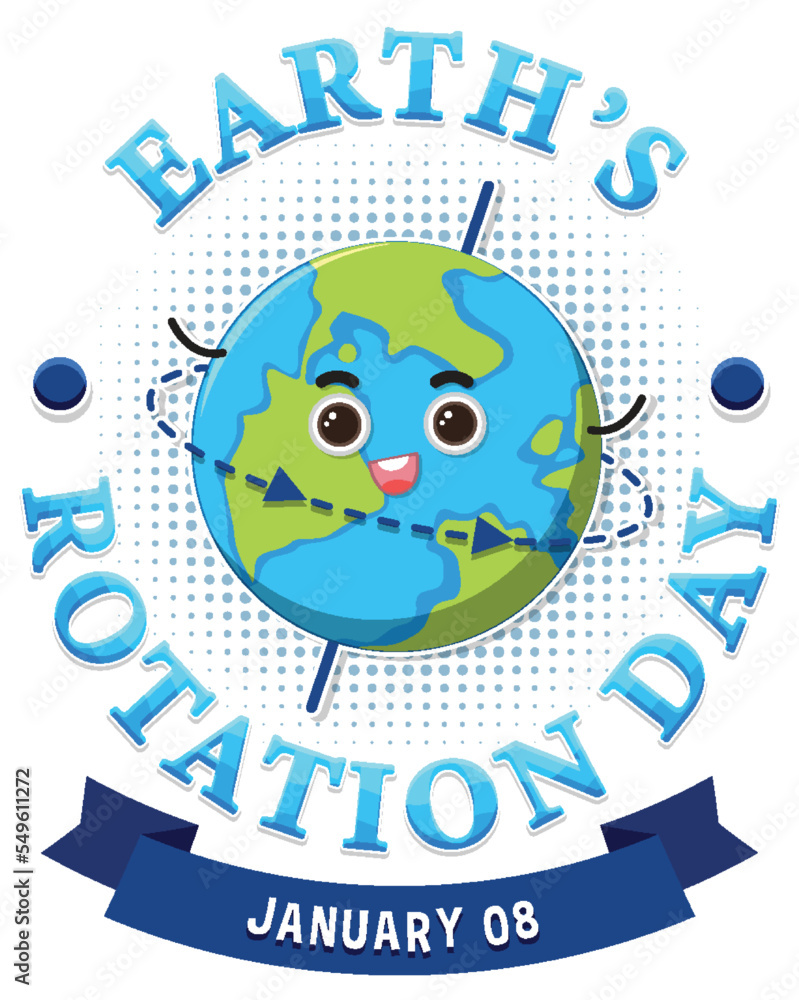 Happy earths rotation day banner design