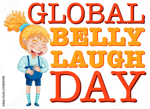 Global belly laugh day logo banner