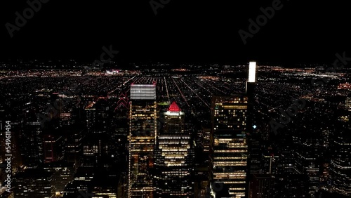 Aerial View of the Highest Skyscrapers City of Philadelphia