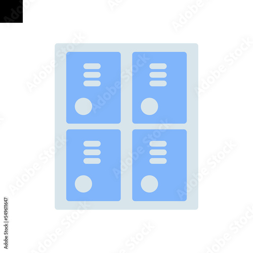 Locker icon vector