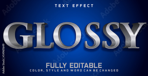 Editable Glossy text style effect