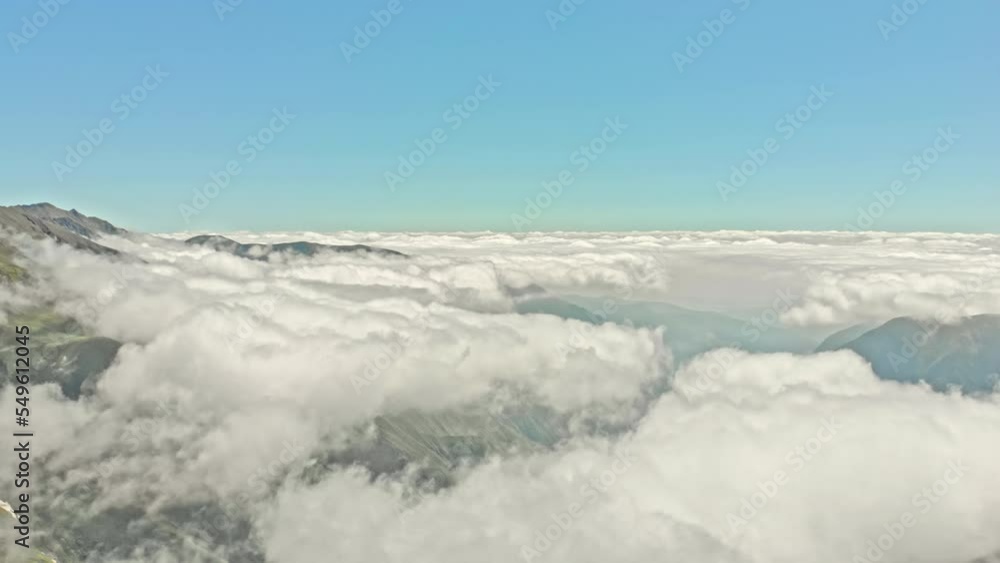 Aerial drone view of the Caucasus mountains at Georgia Aerial drone view of the Caucasus mountains at Georgia
