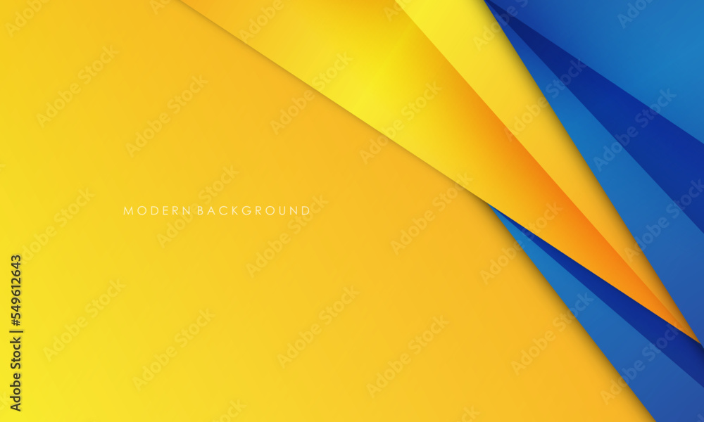 Obraz premium Illustration vector graphic of abstract background blue and yellow overlap layers modern