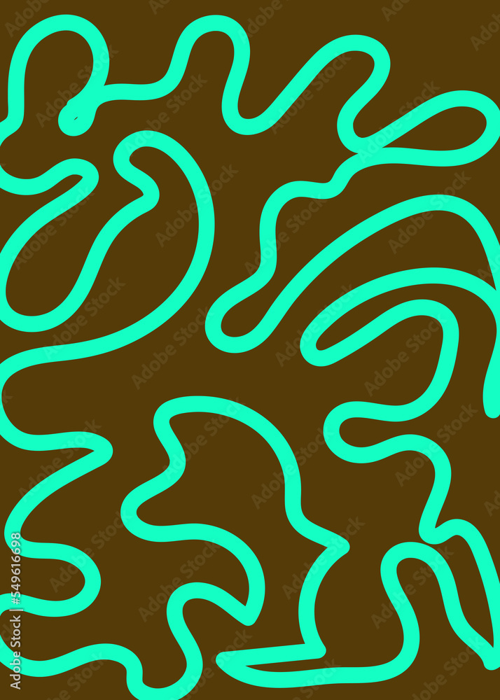 Bright Colour Squiggly Lines Background 