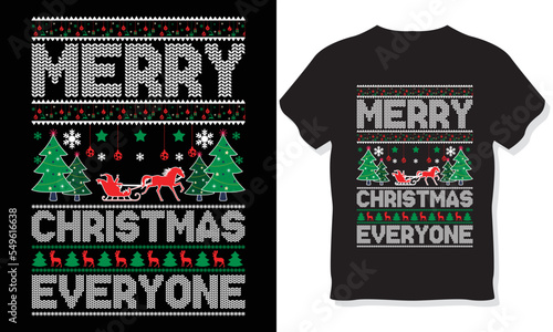 MERRY CHRISTMAS EVERYONE t-shirt design