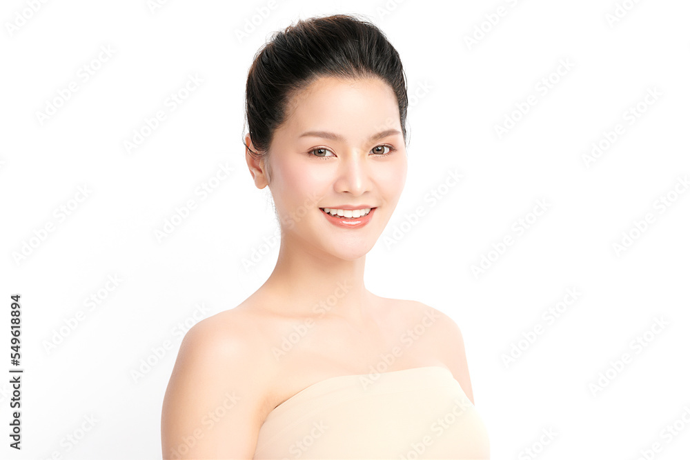 Beautiful young asian woman with clean fresh skin on white background, Face care, Facial treatment, Cosmetology, beauty and spa, Asian women portrait. Beautiful young asian woman with clean fresh skin on white background, Face care, Facial treatment, Cosmetology, beauty and spa, Asian women portrait.