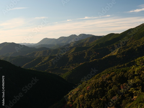 夕方の山