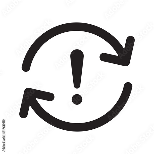 Sync Error icon. Vector and glyph