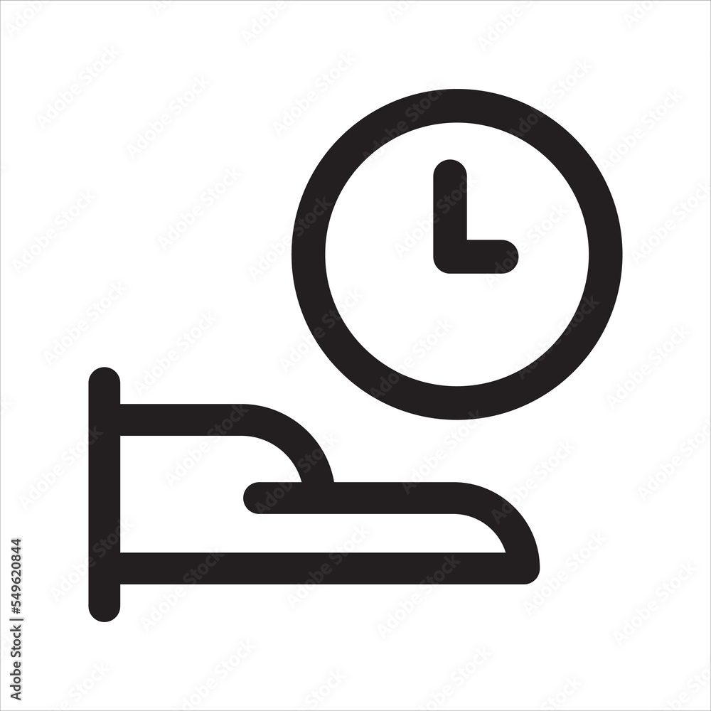 Save time icon. Wake up time icon. Vector and glyph Save time icon. Wake up time icon. Vector and glyph