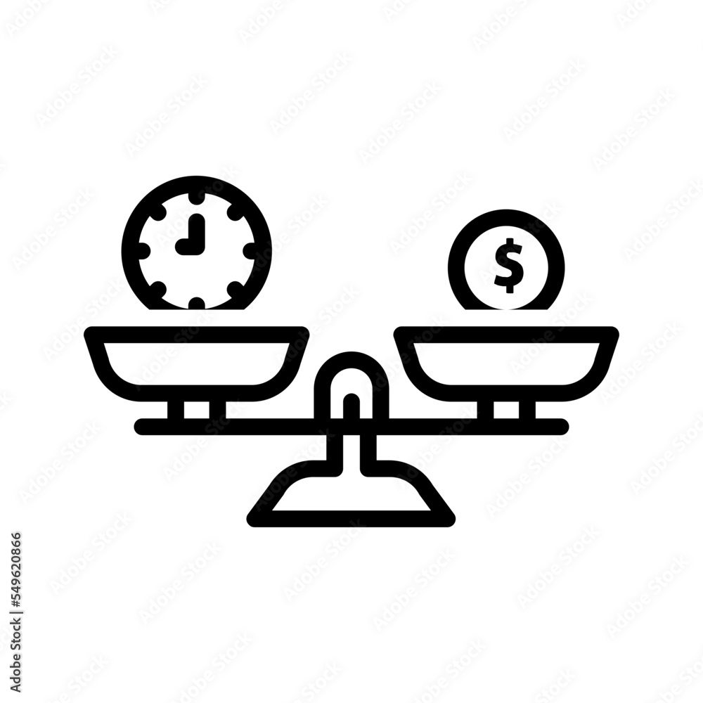 Black line icon for Value Black line icon for Value