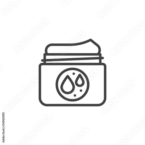 Moisturizing cream line icon