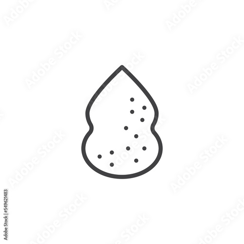 Cosmetics sponge line icon