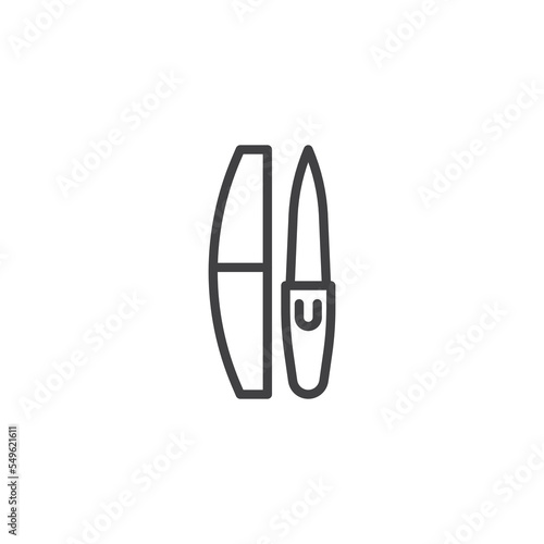 Nail file line icon