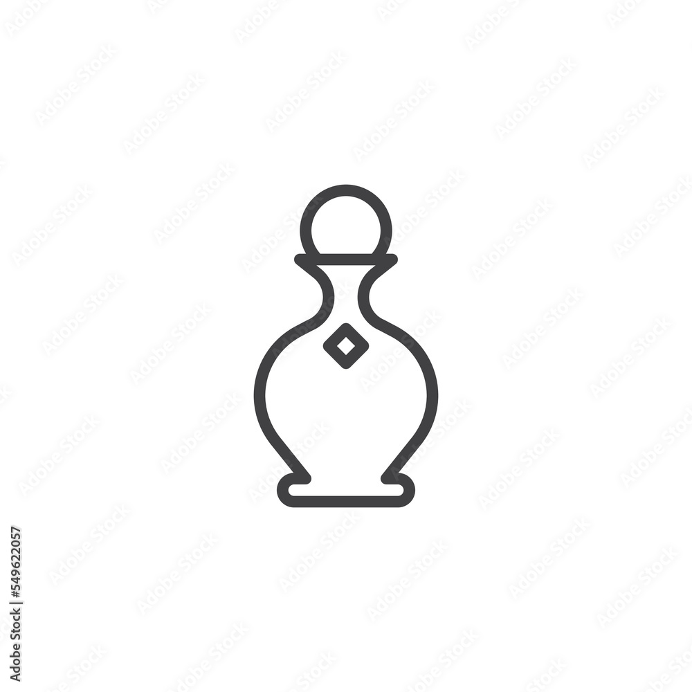 Obraz premium Perfume bottle line icon