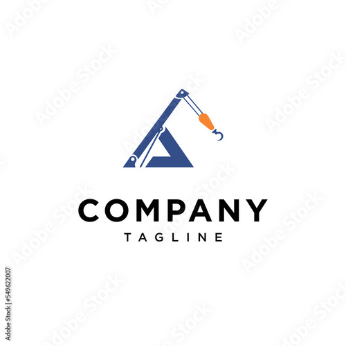 A Letter crane Vector logo icon vector Template