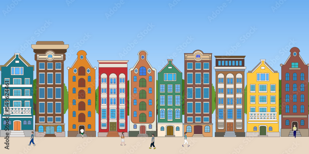 buildings in the city (summer, cityscape)