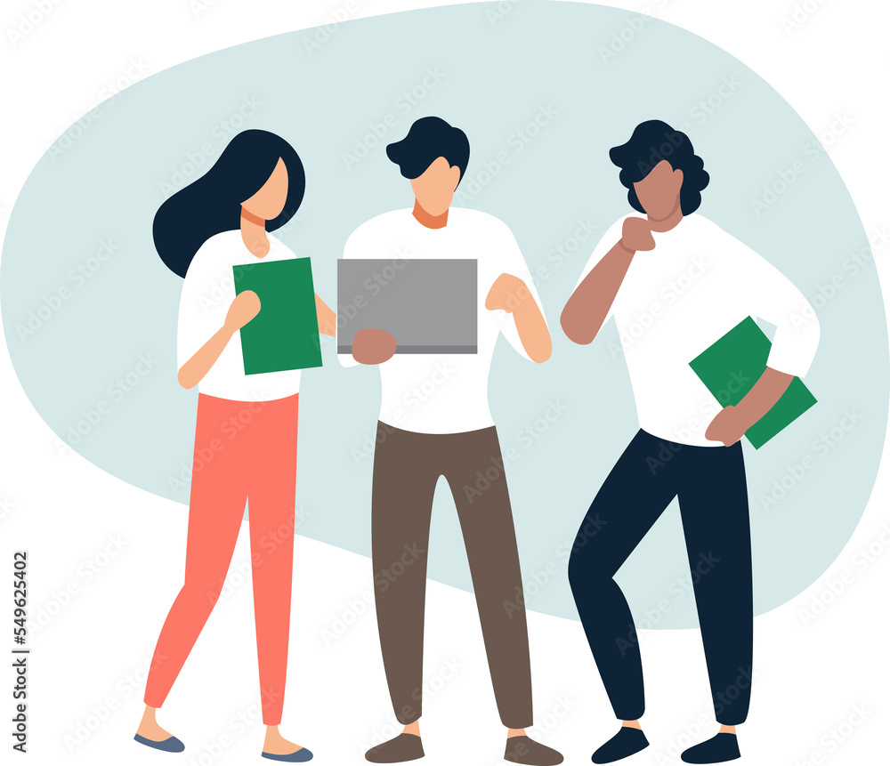 Fototapeta premium businessmen consulting .Cartoon for business ,Vector illustration character