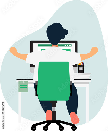 Business People Desk,Vector illustration cartoon character