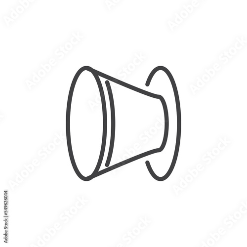 Mobile phone pop socket line icon