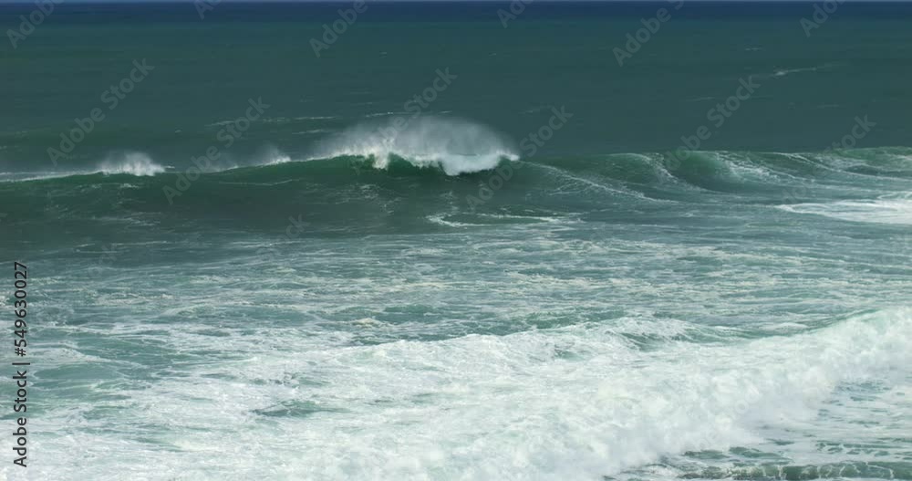 Big swell breaking on the shore after the storm Big swell breaking on the shore after the storm