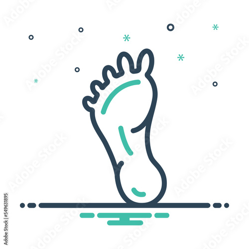 Mix icon for foot
