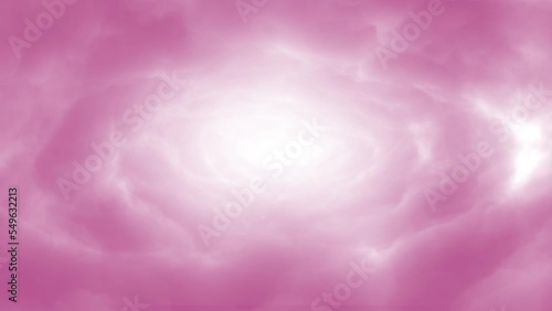 Nebula travel passing clouds.Camera Flying through the clouds and stars seamless loop animation