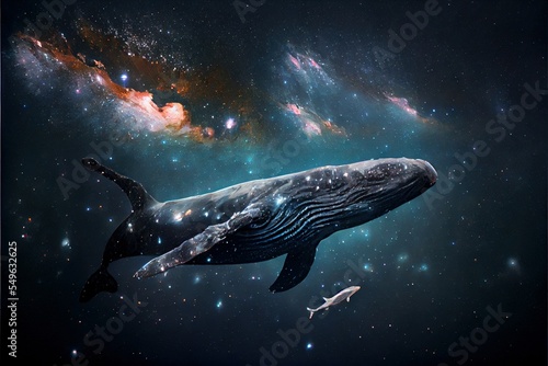 Cetacea swimming through the galaxy © james