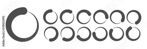 Circular Loading Buffering Icons Vector Video Ready for Animation Gif All Keyframes Frames Bufring Circle Waiting for Connection Buffer Preloader Download Symbol Easy Replace Color