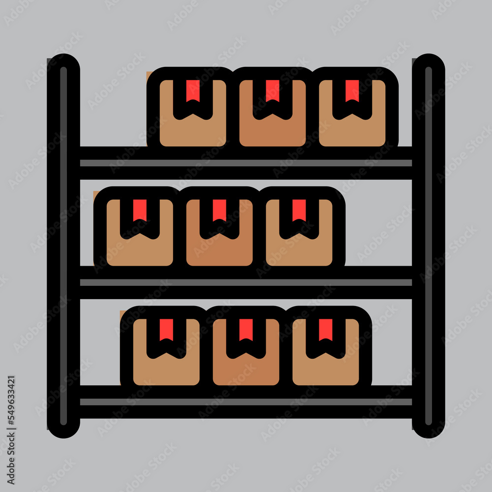 Stock icon in filled line style about logistics, use for website mobile app presentation Stock icon in filled line style about logistics, use for website mobile app presentation